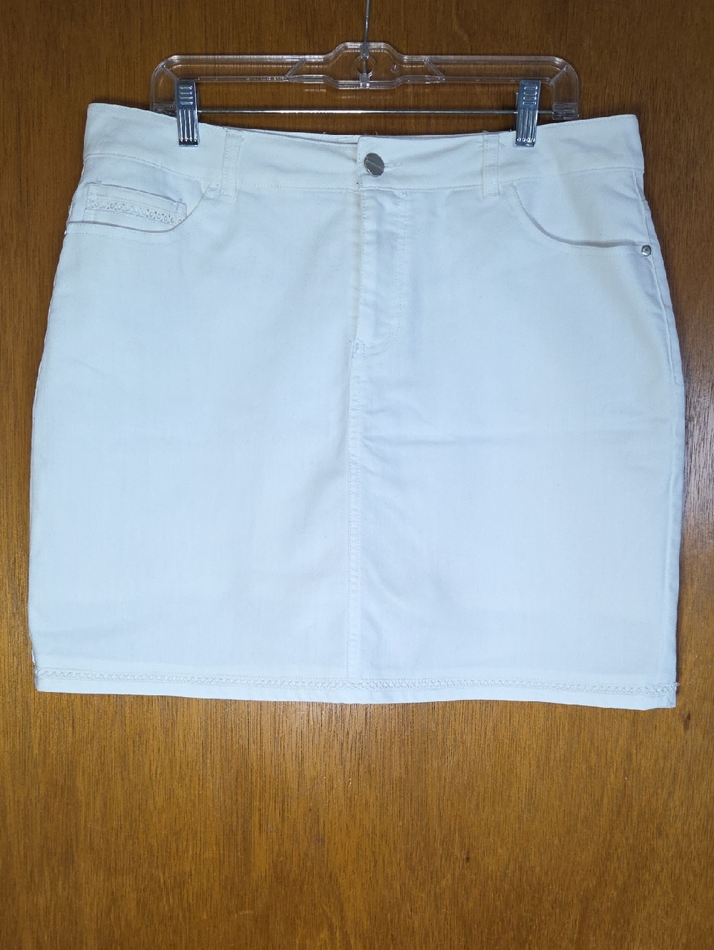 Christopher & Banks White Jean Skorts
